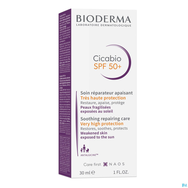 Bioderma cicabio spf50+ cr repar. apaisante   30ml