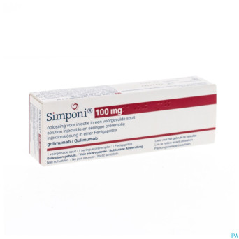 Simponi 100 mg sol inj ser preremplie 1