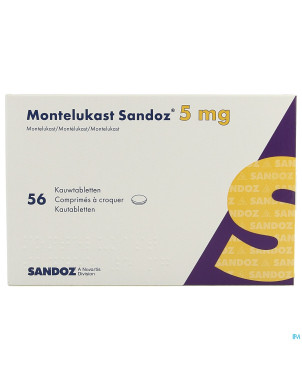 Montelukast sandoz comp a croquer 56 x 5 mg
