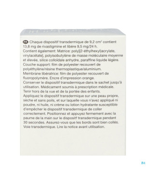 Rivastigmine viatris 9,5mg/24 emplatre transd 90