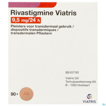 Rivastigmine viatris 9,5mg/24 emplatre transd 90