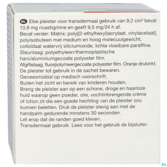 Rivastigmine viatris 9,5mg/24 emplatre transd 90