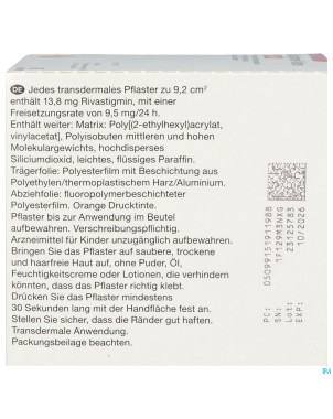 Rivastigmine viatris 9,5mg/24 emplatre transd 90