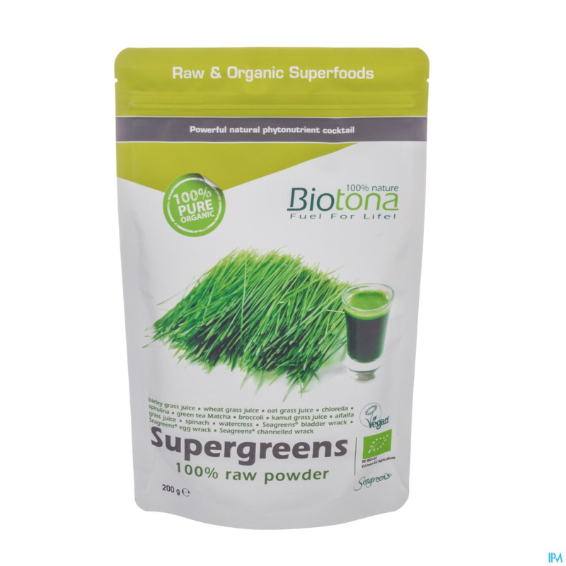 Biotona supergreens raw powder 200g