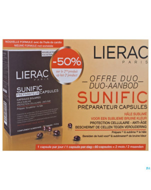 Lierac sunific preparateur bronzage duo caps 2x30