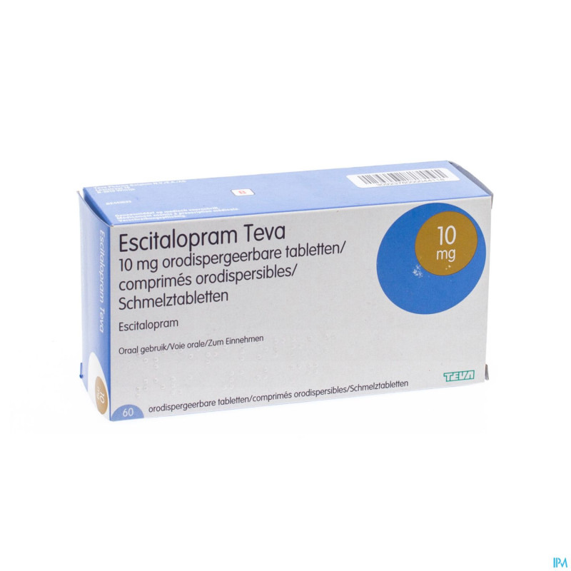 Escitalopram 10 mg teva comp orodisp 60 x 10 mg