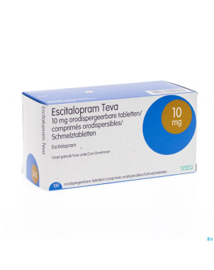 Escitalopram 10 mg teva comp orodisp 100 x 10 mg