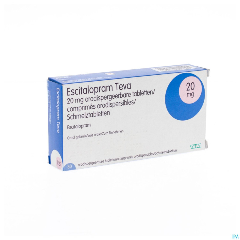 Escitalopram 20 mg teva comp orodisp 30 x 20 mg