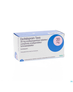 Escitalopram 20 mg teva comp orodisp 100 x 20 mg