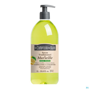 Lcb savon trad.marseille citron-menthe    1l