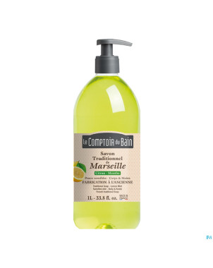 Lcb savon trad.marseille citron-menthe    1l