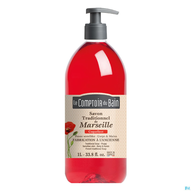 Lcb savon trad.marseille coquelicot    1l
