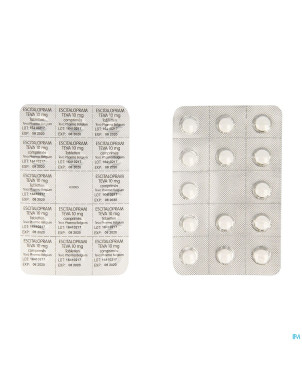 Escitalopram 10 mg teva comp pell  28 x 10 mg