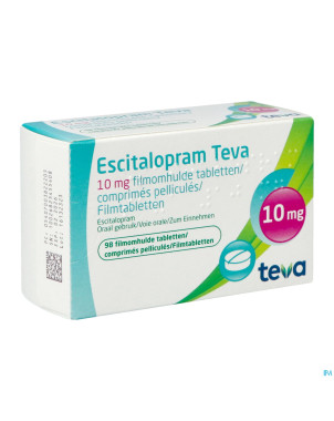Escitalopram 10 mg teva comp pell  98 x 10 mg