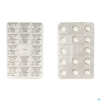 Escitalopram 10 mg teva comp pell  98 x 10 mg