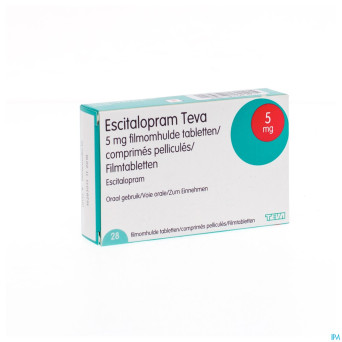 Escitalopram  5 mg teva comp pell  28 x  5 mg