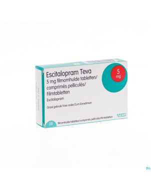 Escitalopram  5 mg teva comp pell  28 x  5 mg