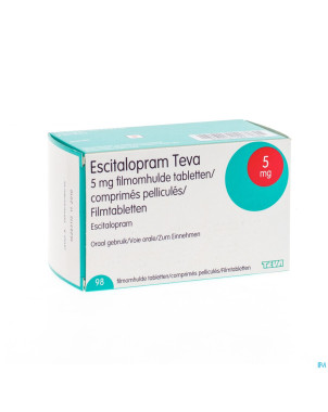 Escitalopram  5 mg teva comp pell  98 x  5 mg