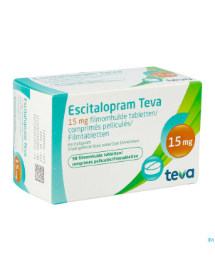 Escitalopram 15 mg teva comp pell  98 x 15 mg