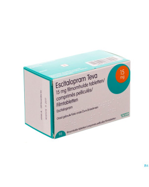 Escitalopram 15 mg teva comp pell  98 x 15 mg