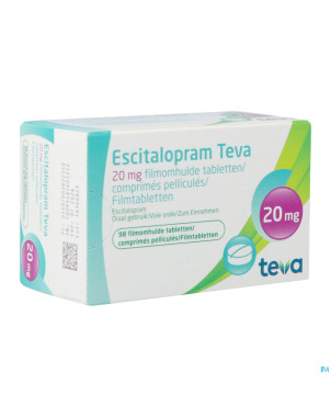 Escitalopram 20 mg teva comp pell  98 x 20 mg