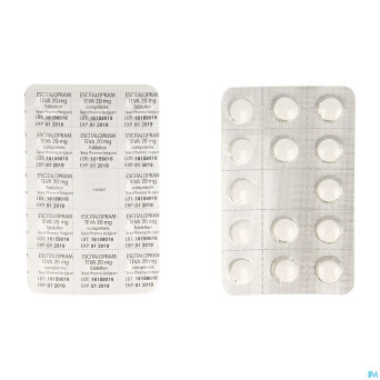 Escitalopram 20 mg teva comp pell  98 x 20 mg
