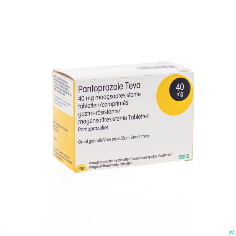 Pantoprazole teva 40mg comp gastro resist 100x40mg