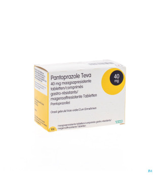 Pantoprazole teva 40mg comp gastro resist 100x40mg