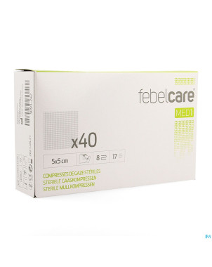 Febelcare med1 compresse gaze ster. 5,0x5,0cm 40x1