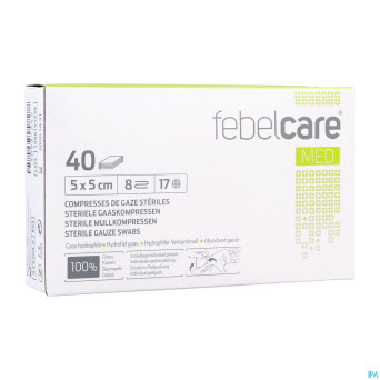 Febelcare med1 compresse gaze ster. 5,0x5,0cm 40x1