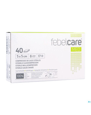 Febelcare med1 compresse gaze ster. 5,0x5,0cm 40x1