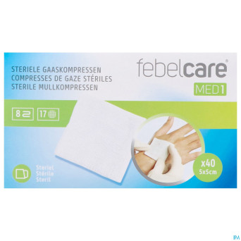 Febelcare med1 compresse gaze ster. 5,0x5,0cm 40x1