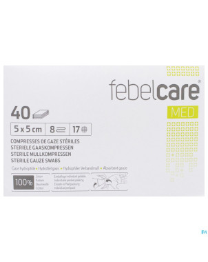 Febelcare med1 compresse gaze ster. 5,0x5,0cm 40x1