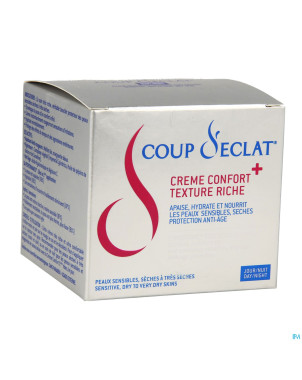 Coup d'eclat creme confort+texture riche pot 50ml