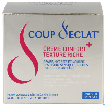 Coup d'eclat creme confort+texture riche pot 50ml