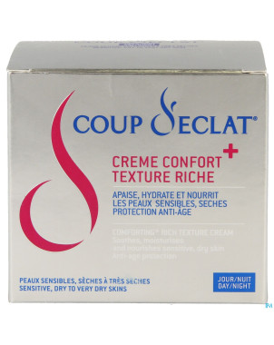 Coup d'eclat creme confort+texture riche pot 50ml