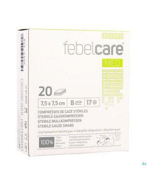 Febelcare med1 compresse gaze ster. 7,5x7,5cm 20x1