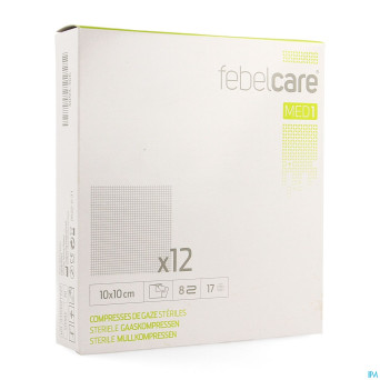 Febelcare med1 compresse gaze ster. 10x10,0cm 12x1