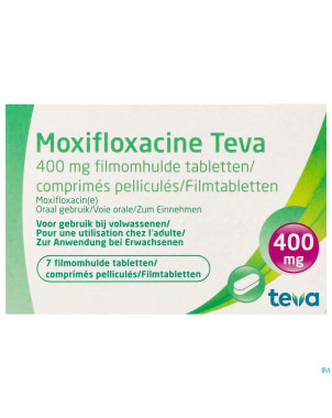 Moxifloxacine teva 400 mg comp pell  7