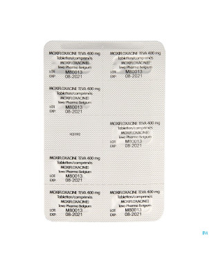 Moxifloxacine teva 400 mg comp pell  7
