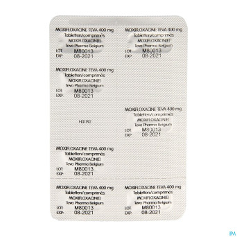 Moxifloxacine teva 400 mg comp pell 14