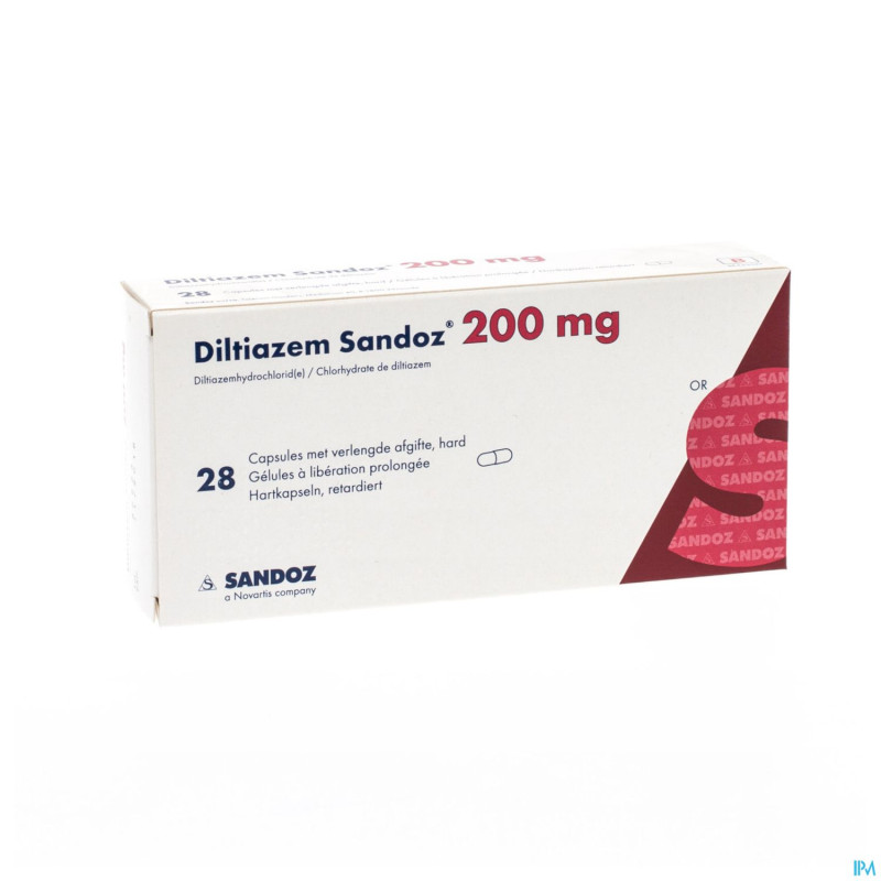 Diltiazem 200 mg sandoz caps liberat prolong 28