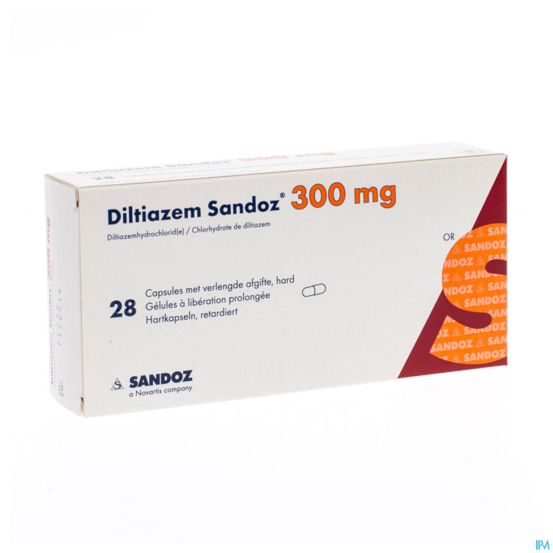 Diltiazem 300 mg sandoz caps liberat prolong 28