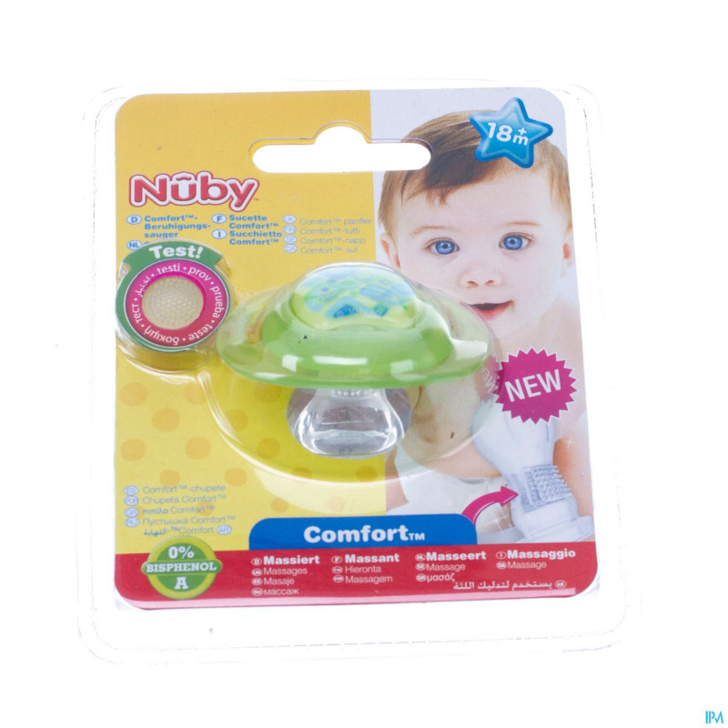 Nuby sucette 1p prisma ortho 18m+ 1