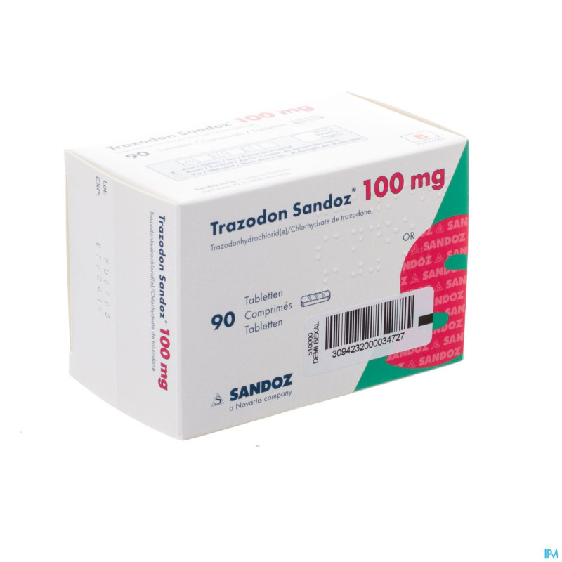 Trazodon 100 mg sandoz tabl  90 x 100 mg