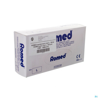 Romed gants vinyl jetable    l 100 pontos