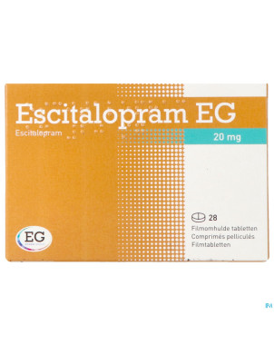 Escitalopram eg 20 mg comp pell 28 x 20 mg