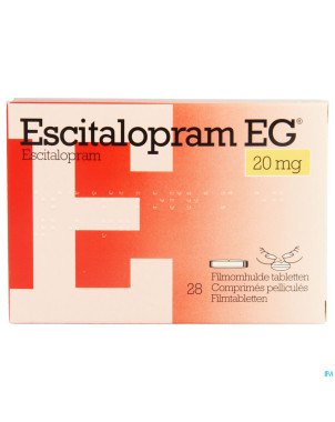 Escitalopram eg 20 mg comp pell 28 x 20 mg