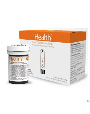 Ihealth bandelettes lecteur glycemie 2x25