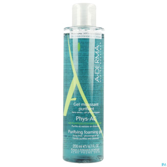 Aderma phys-ac gel moussant purifiant 200ml